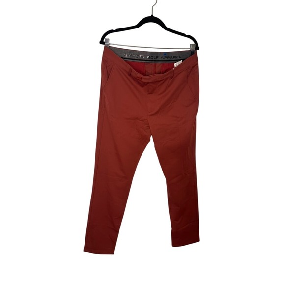 B. Scott Golf‎ Apparel Mens Tech Golf Pants Merlot 34/33 Comfort Stretch NWT